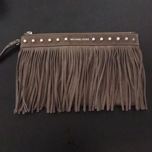 Michael Kors Billy extra large clutch suede